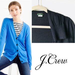 ⬇️ J Crew Classic Merino Long Cardigan Black sz S